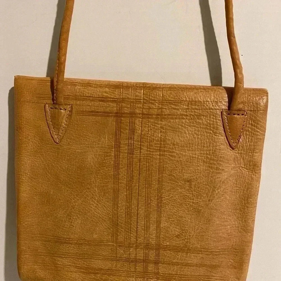 Handmade print embroidery leather shoulder bag - Picture 2 of 8